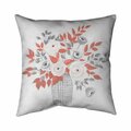 Begin Home Decor 20 x 20 in. Flower Illustration-Double Sided Print Indoor Pillow 5541-2020-FL118-1